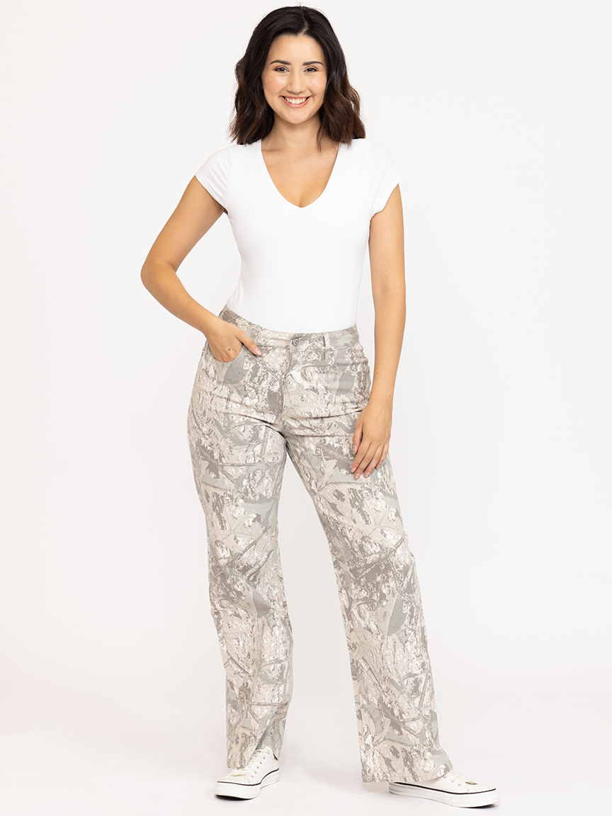 Women's Camo Canvas Wide Leg Pant