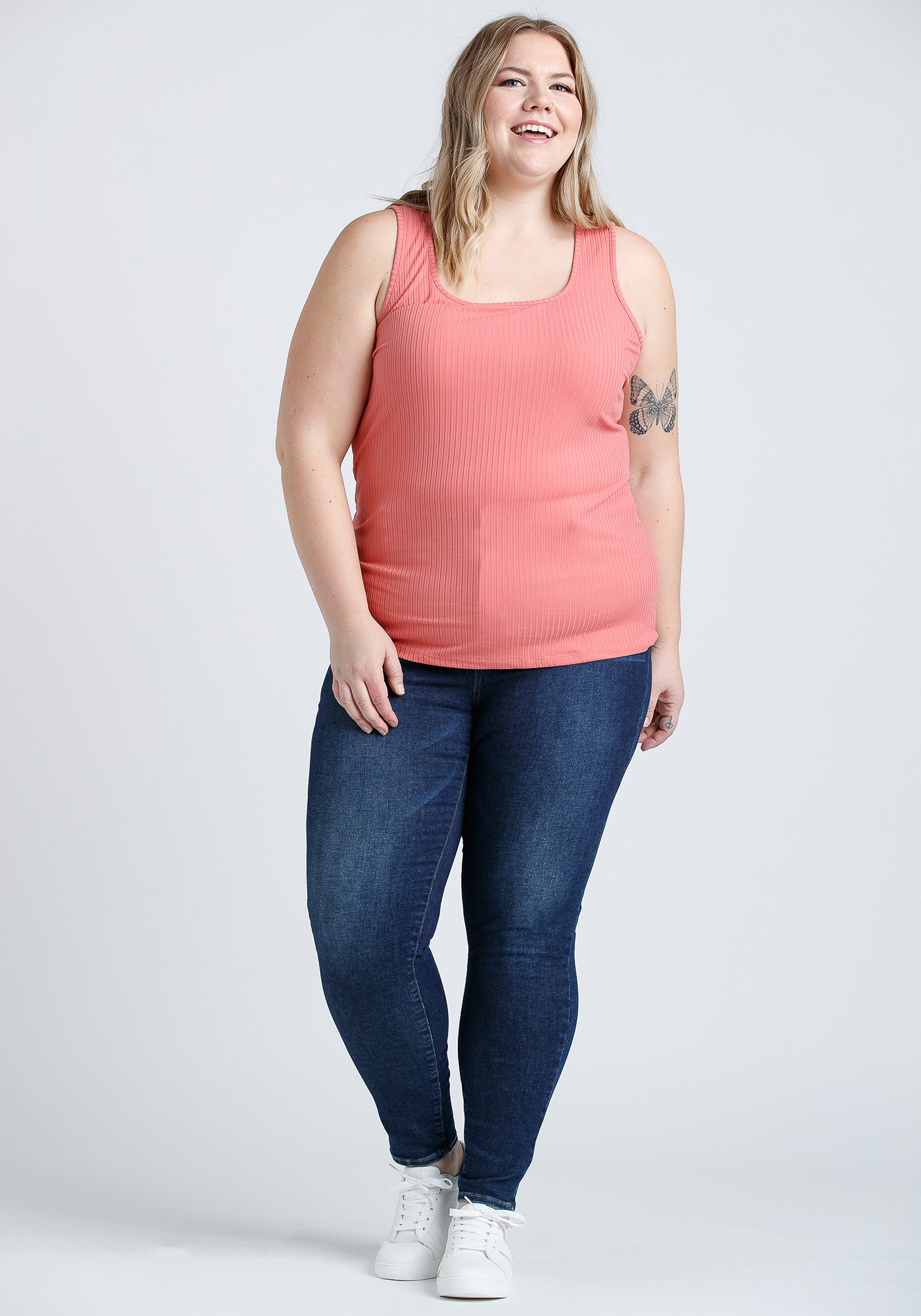 Women's Ribbed Square Neck Tank