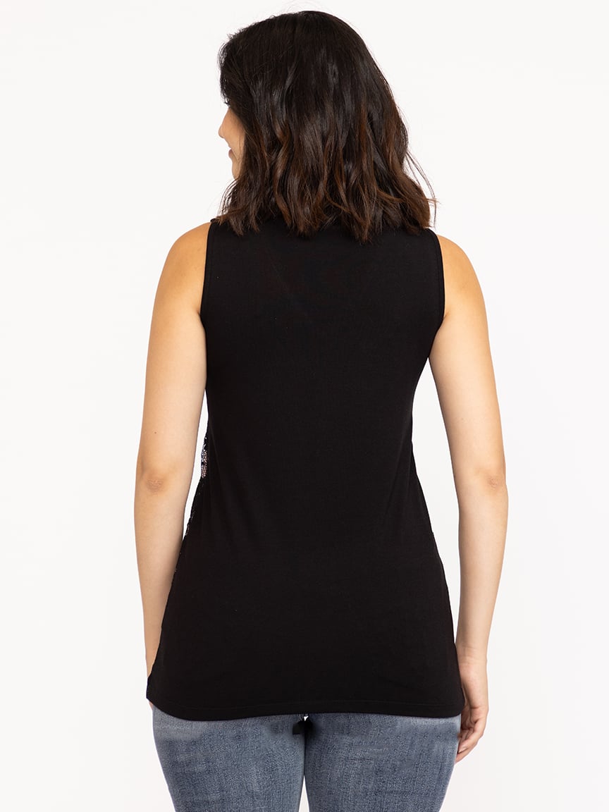 Women's Lace Overlay Tank Top