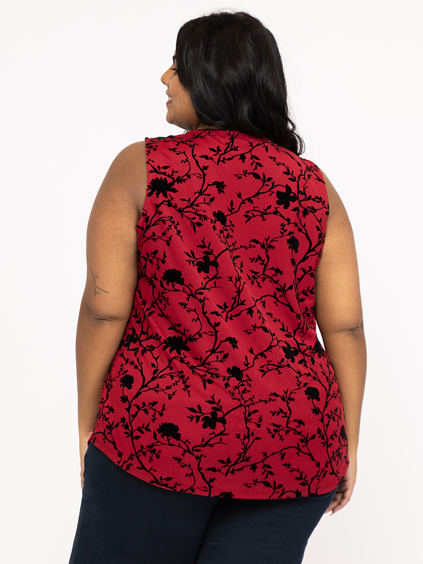 Women's Flocked Mesh Tank