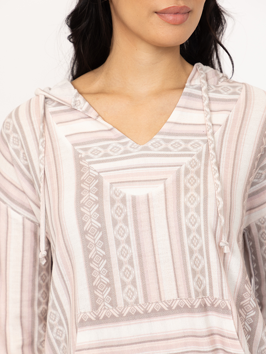 Women's Boho Stripe Hoodie