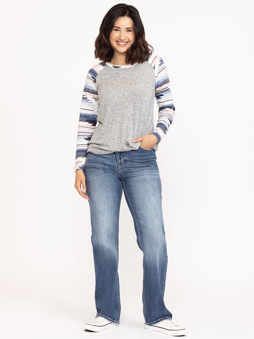 Women's Geo Twist Hem Top
