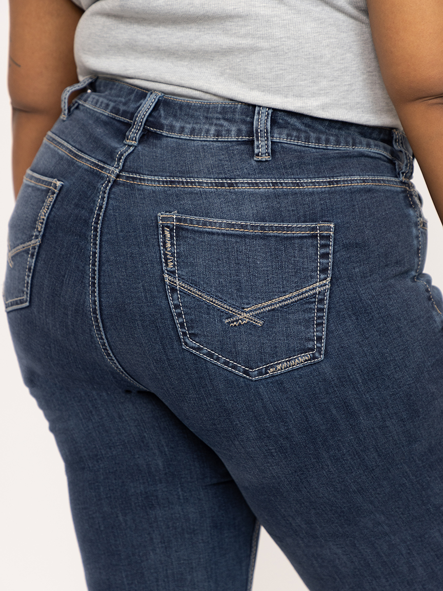 Women's Plus Medium Dark Wash Baby Boot Jeans