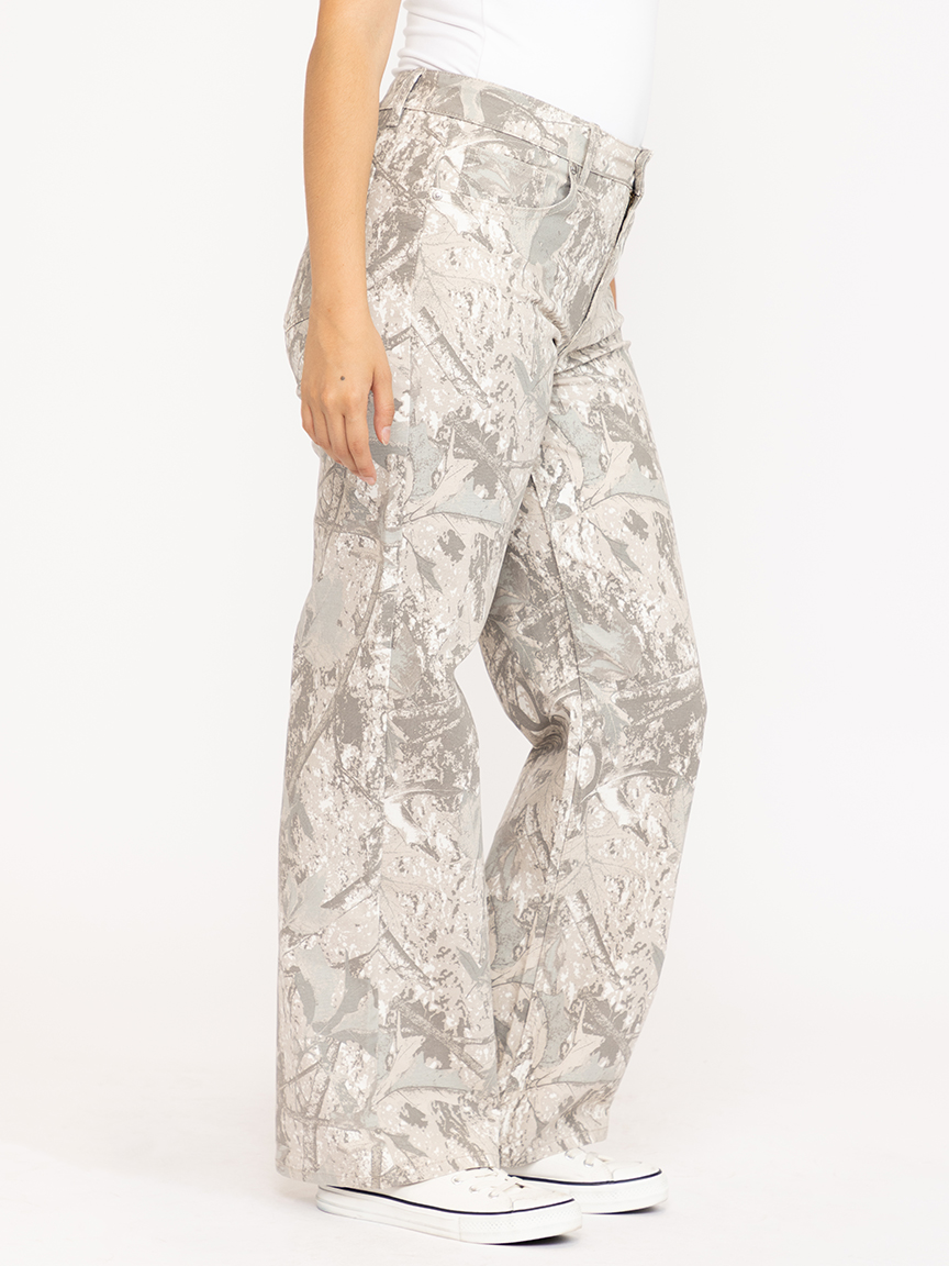 Women's Camo Canvas Wide Leg Pant