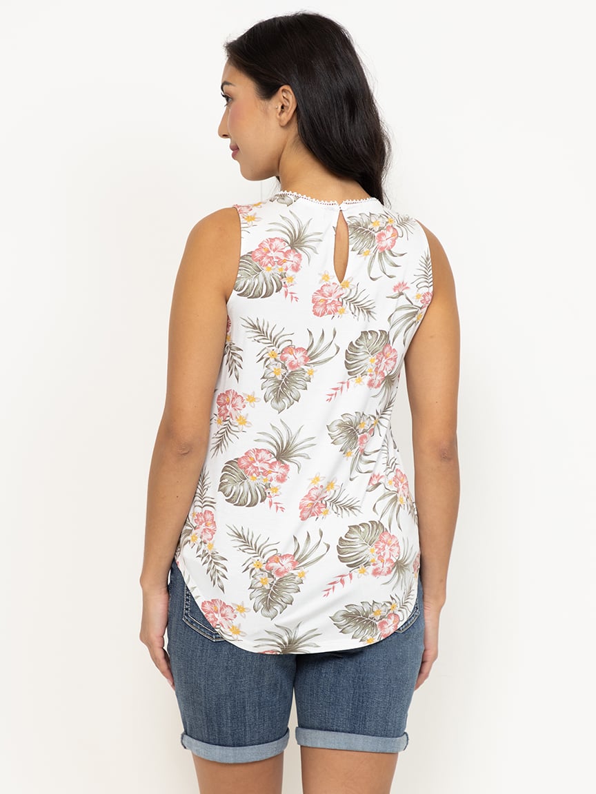 Women's Crochet Neck Tank Top