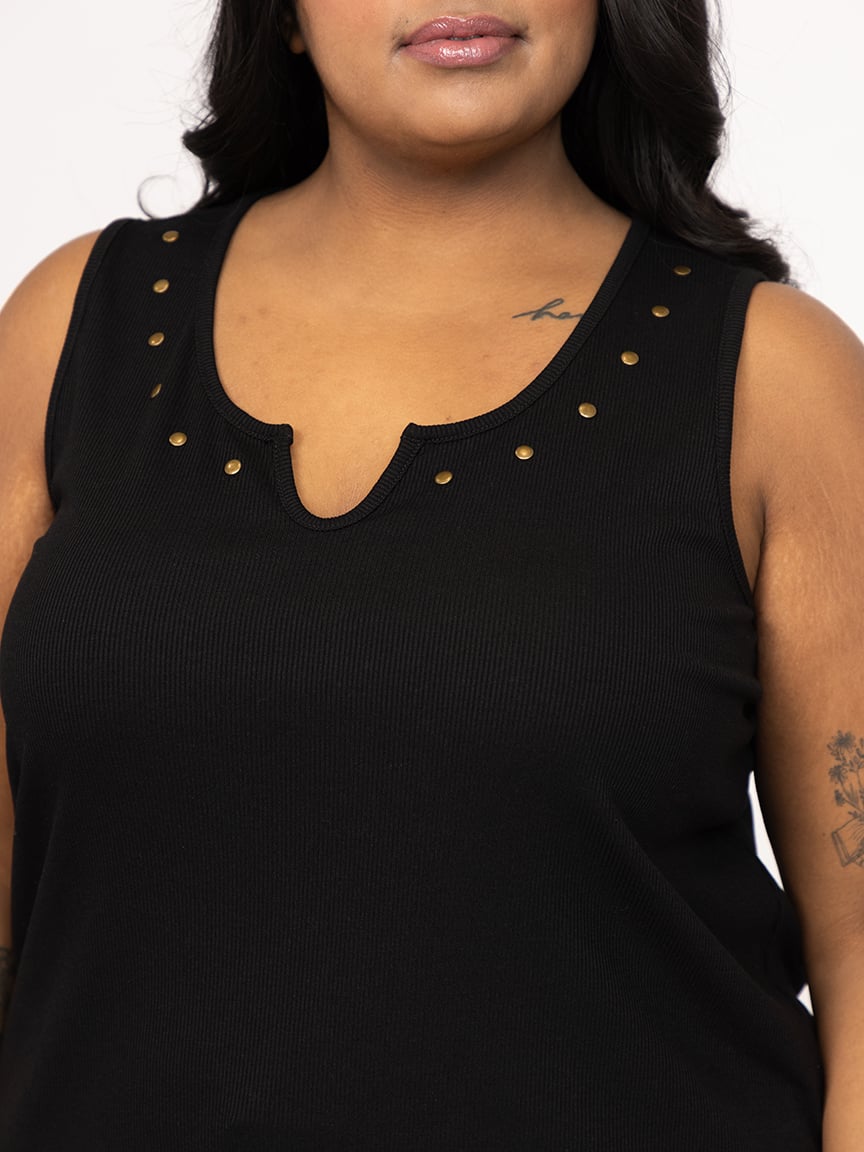 Women's Rib Split Neck Tank