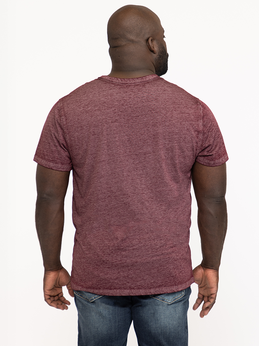 Men's Burnout Henley Tee