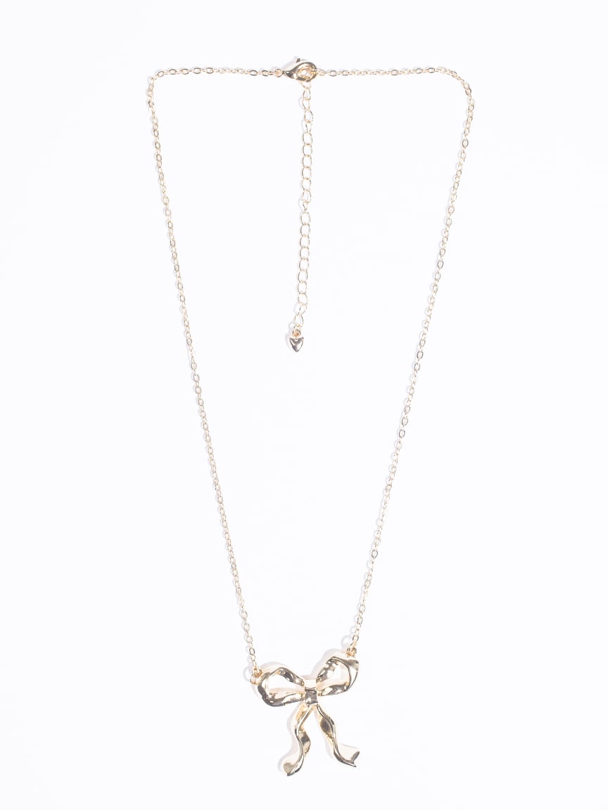 Women's Ribbon Bow Necklace