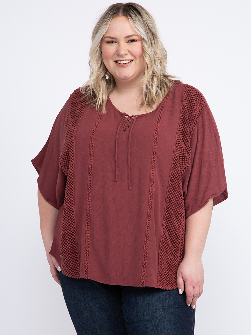 Ounce washing lace blouse
