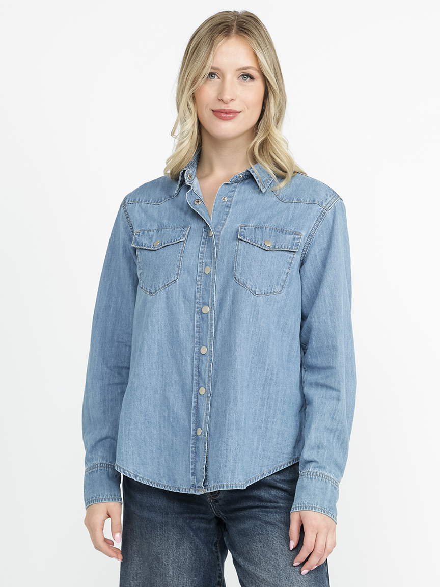 トップス STANDARD JOURNA Denim shirts L/S LIMITED EDITION DENIM SHIRT - Mid-blue | ZARA United States
