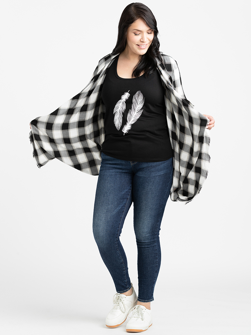 Women's Plaid Wrap