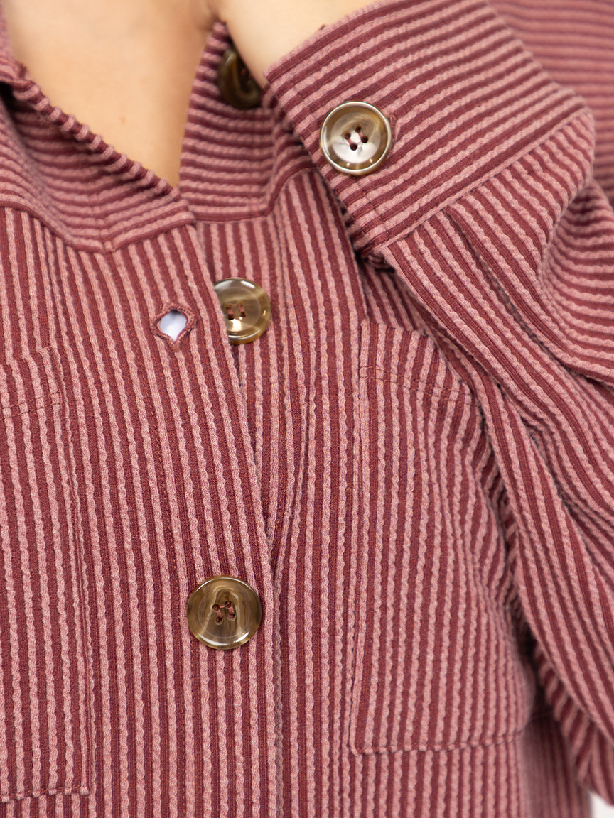 Women's Two Tone Button Front Shirt