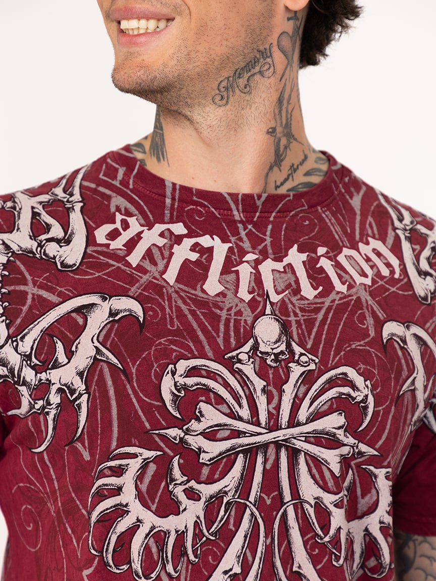 Men's Red Skeleton Tee