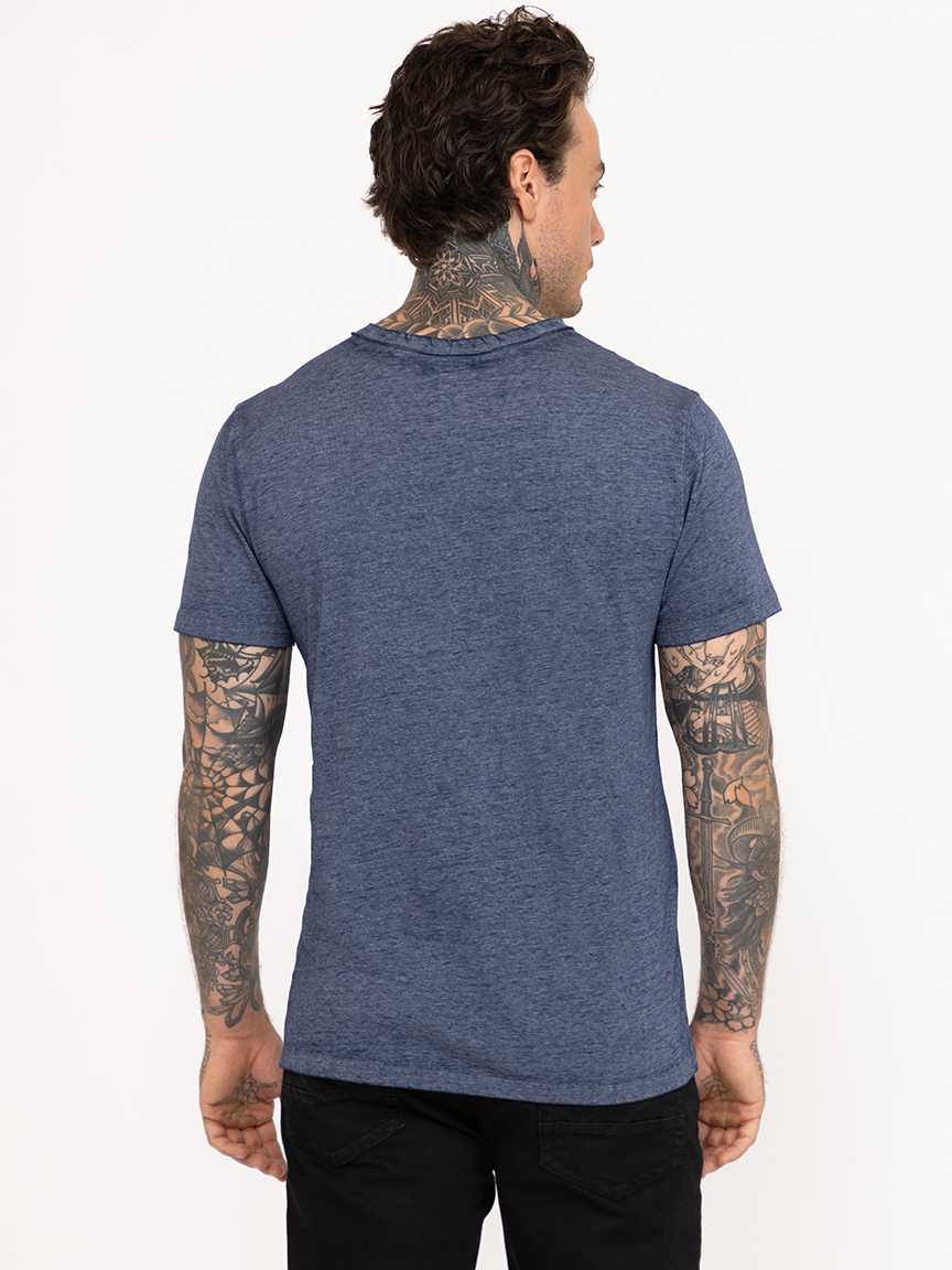Men's Burnout Henley Tee