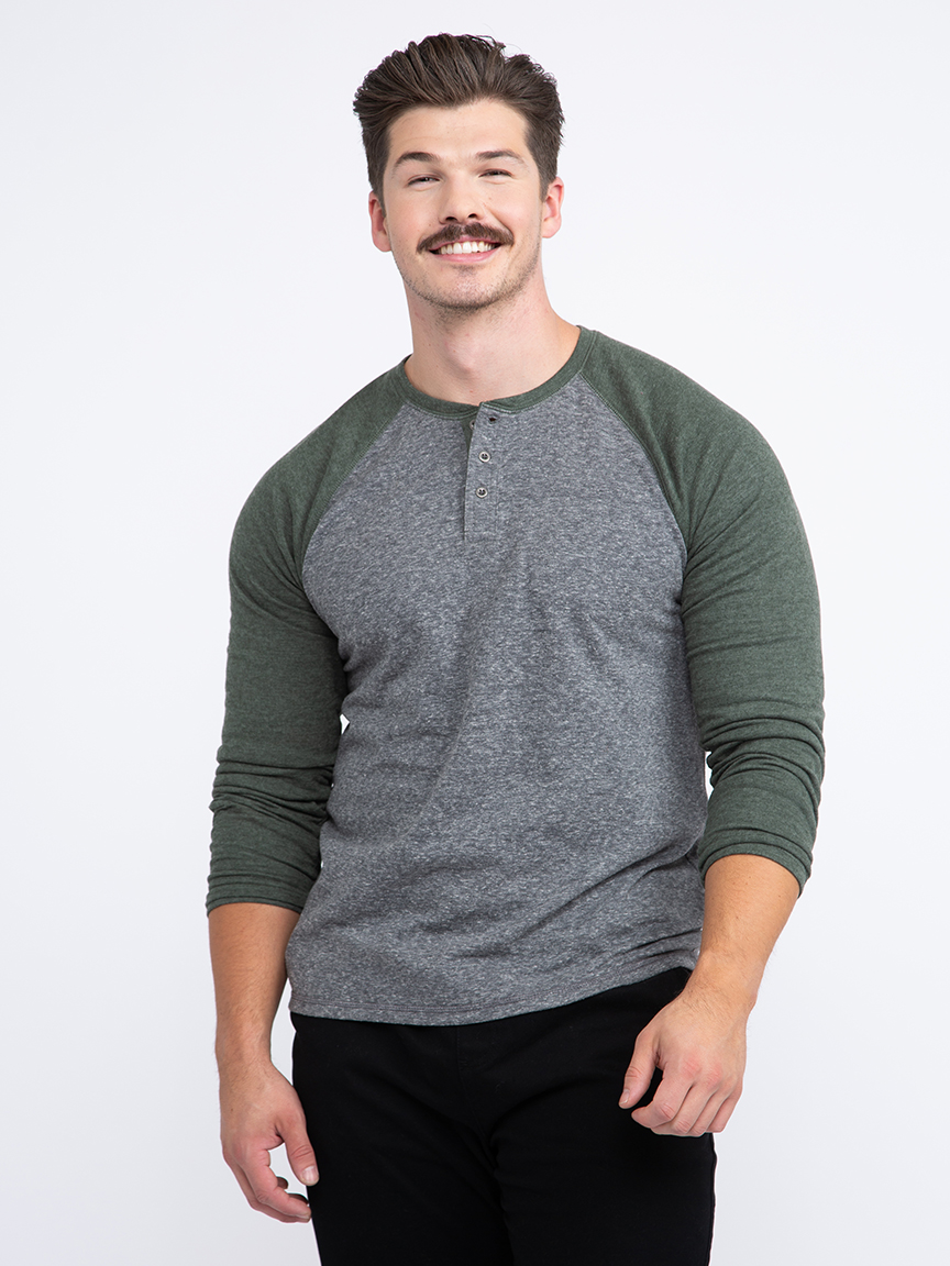 Men's Baseball Henley Shirt Warehouse One