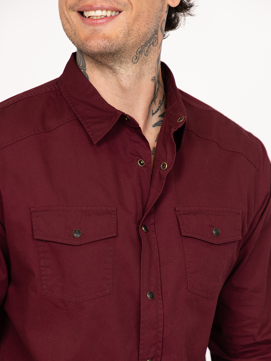 Men's Solid Washed Shirt