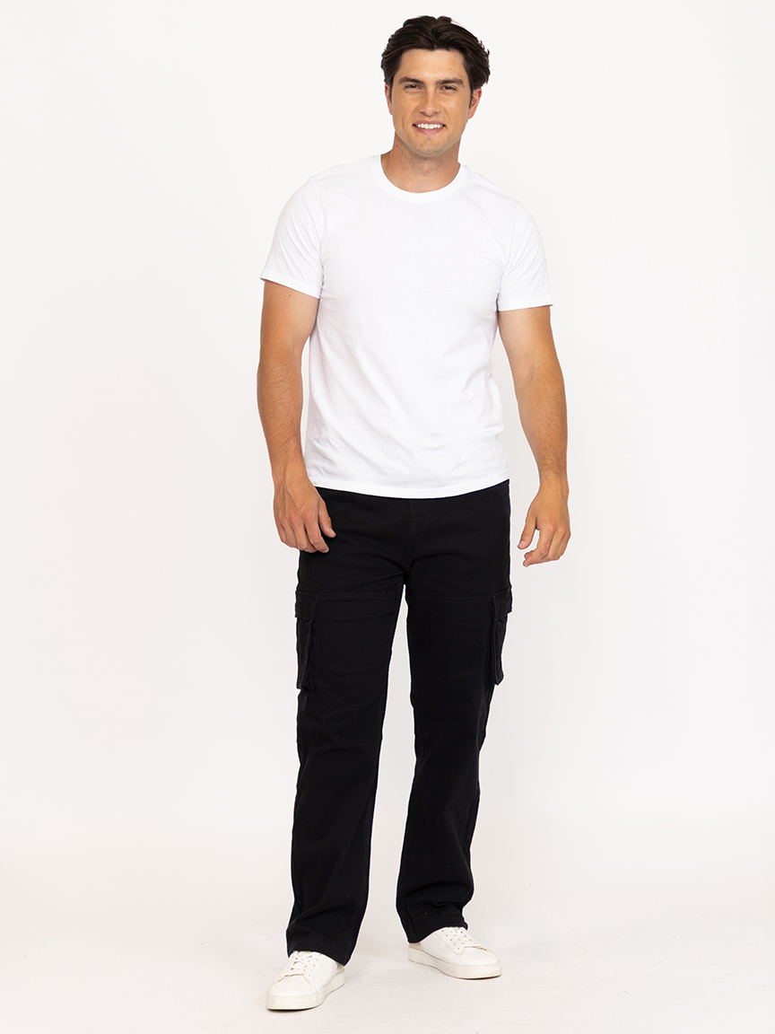 DNM WORKS Men's Black Cargo Sneaker Pant