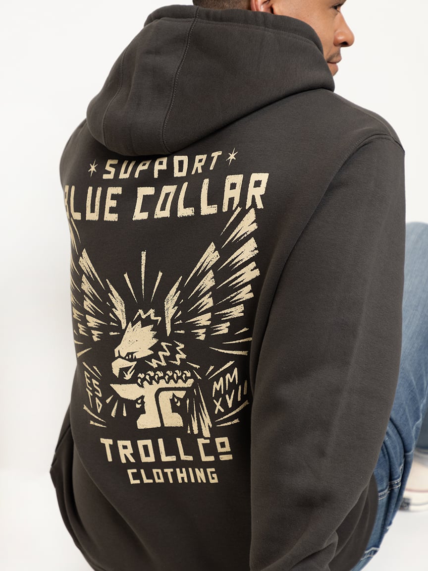 Men's Support Blue Collar Hoodie