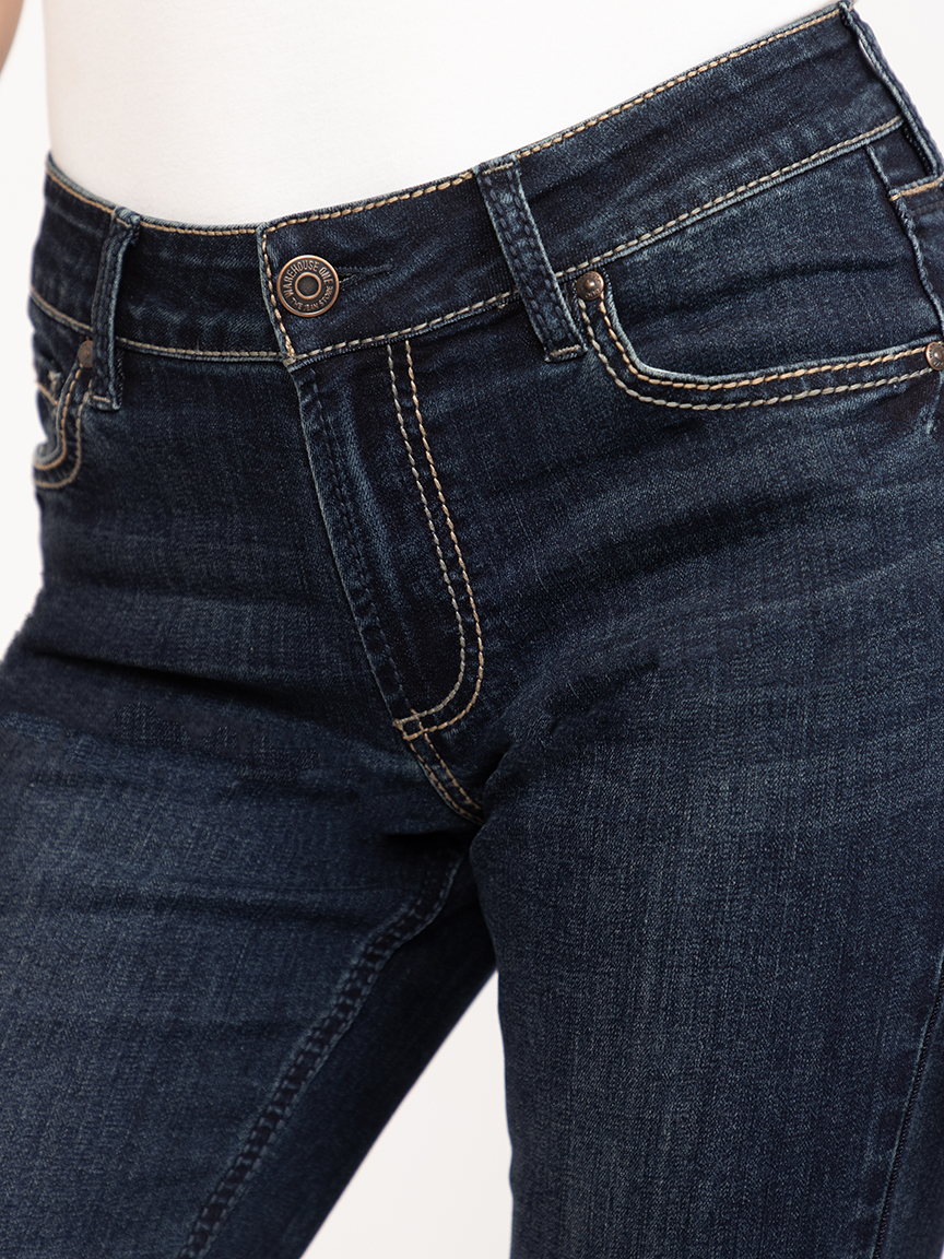 Women's Dark Wash Striaght Leg Jeans