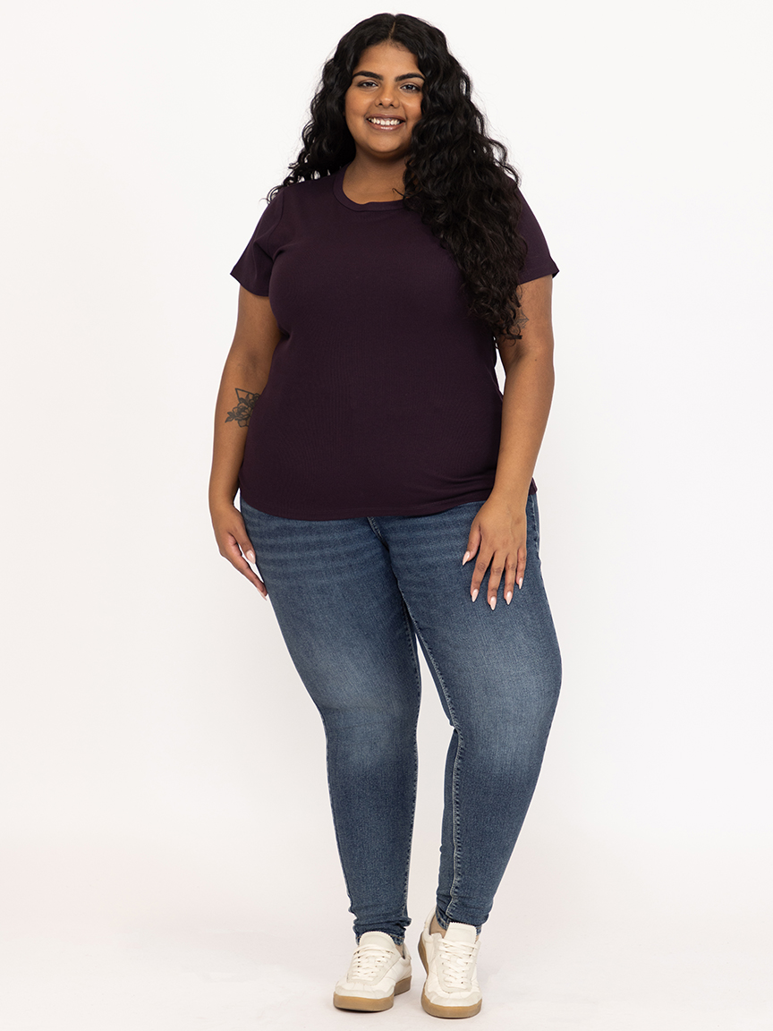 Women's Crew Neck Rib Tee