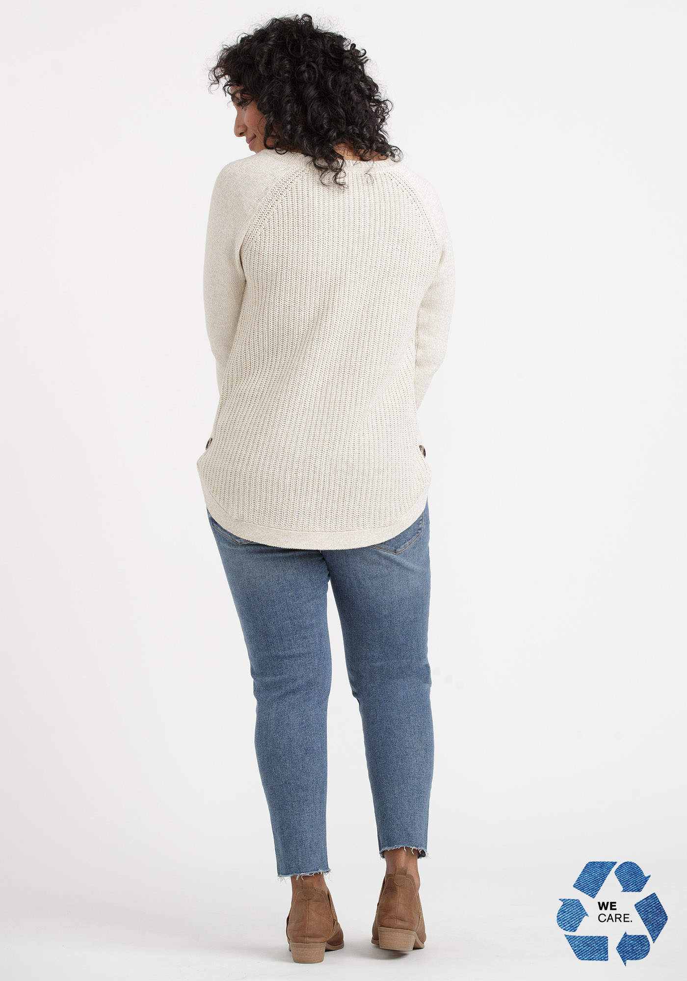 ニット・セーター HUECLOSET Side button knit 25KERO34 ニット・セーター HUECLOSET Side button knit 25KERO34 洗える