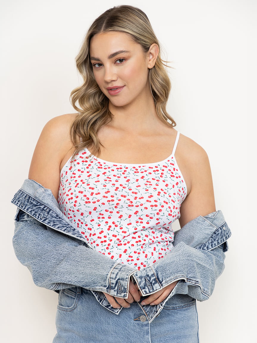 Women's Cherry Scoop Neck Cami