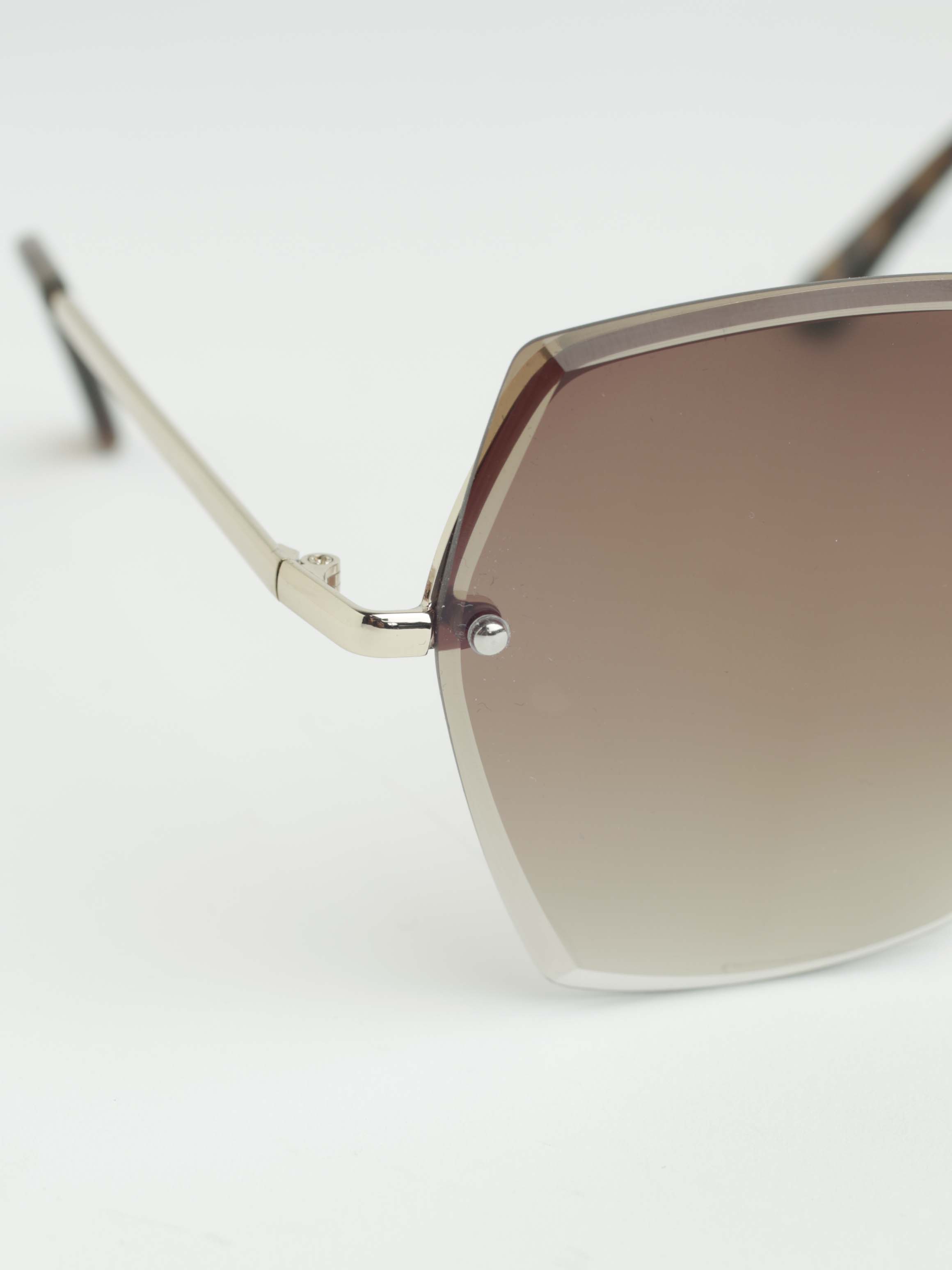 Women's Gold Hexagon Sunglasses