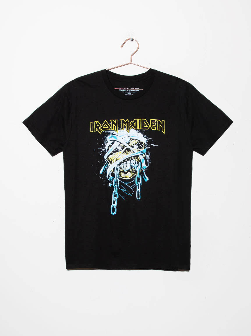 Iron Maiden 'Powerslave Mummy' Official T-Shirt - Black Cotton Tee (Medium)
