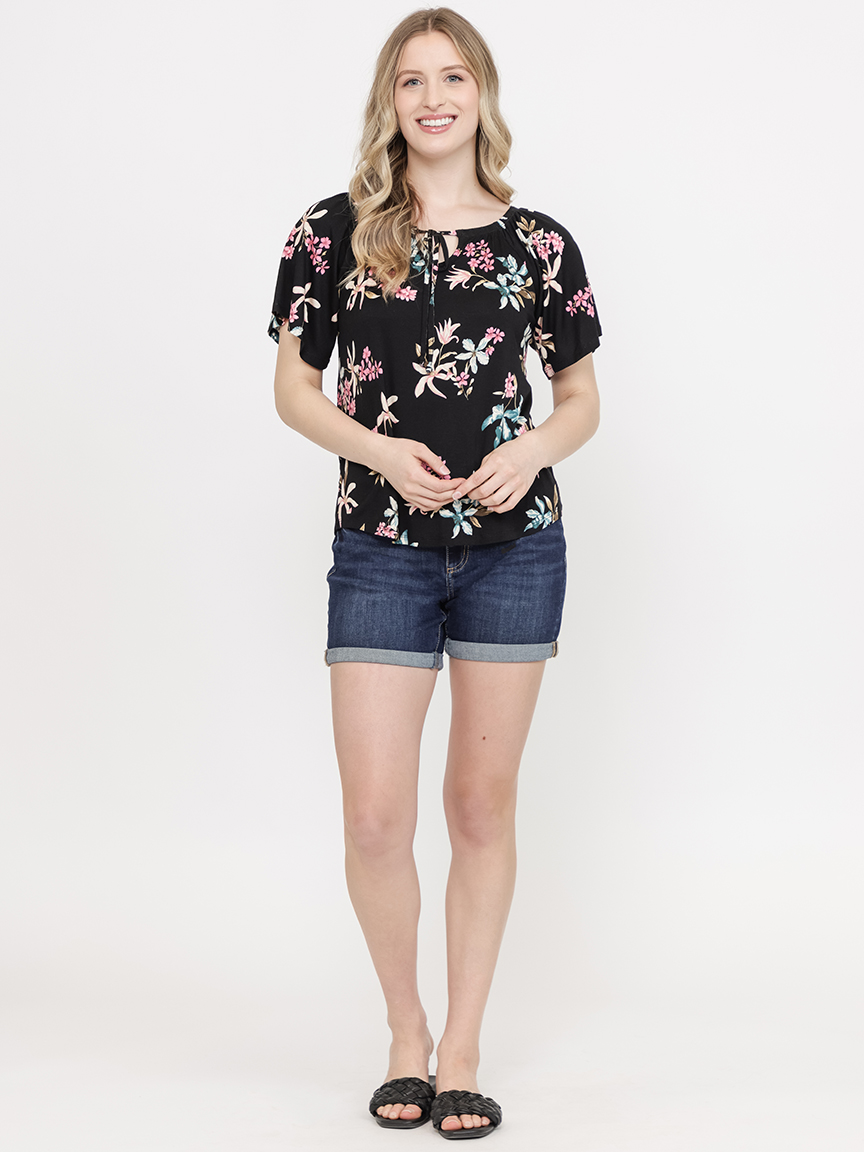 Women's Tropical Peasant Top