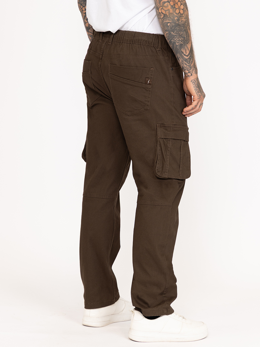 DNM WORKS Men's Brown Cargo Sneaker Pant