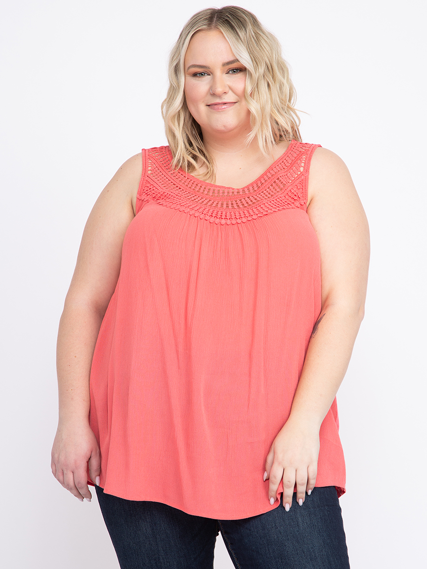 Women's Crochet Neck Tank