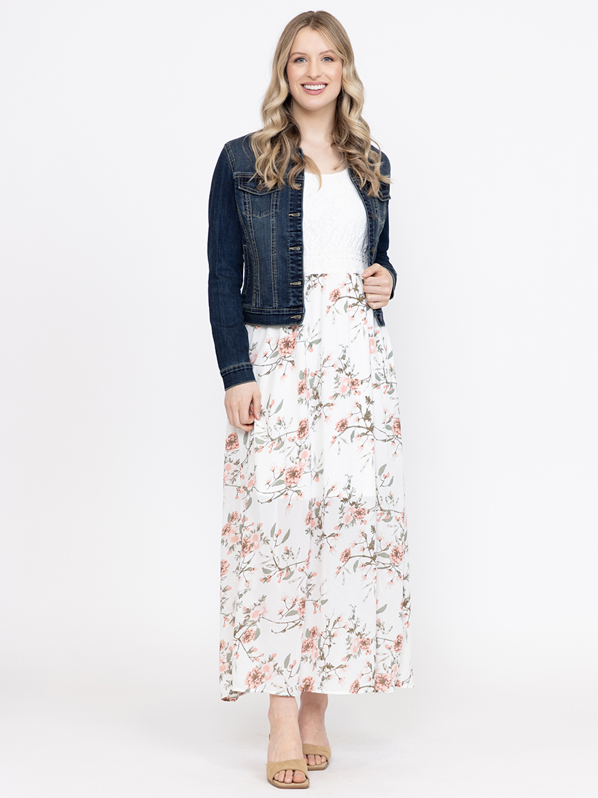 Women's Lace Top Maxi Dress Warehouse One