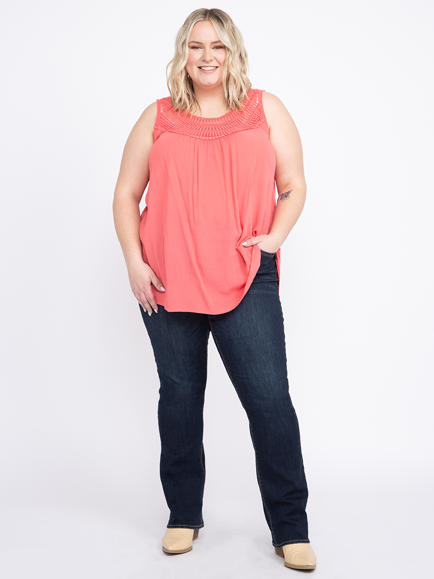 Women's Crochet Neck Tank