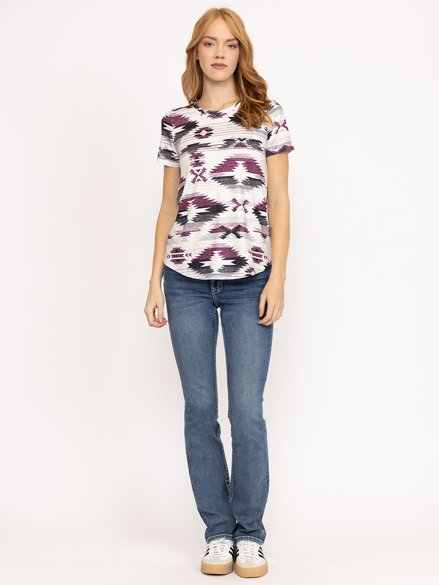 Women's Geometric Crew Neck Tee