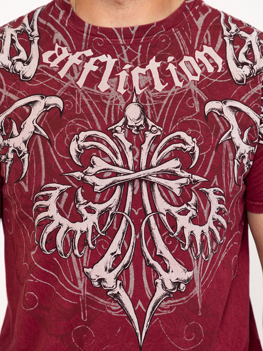 Men's Red Skeleton Tee