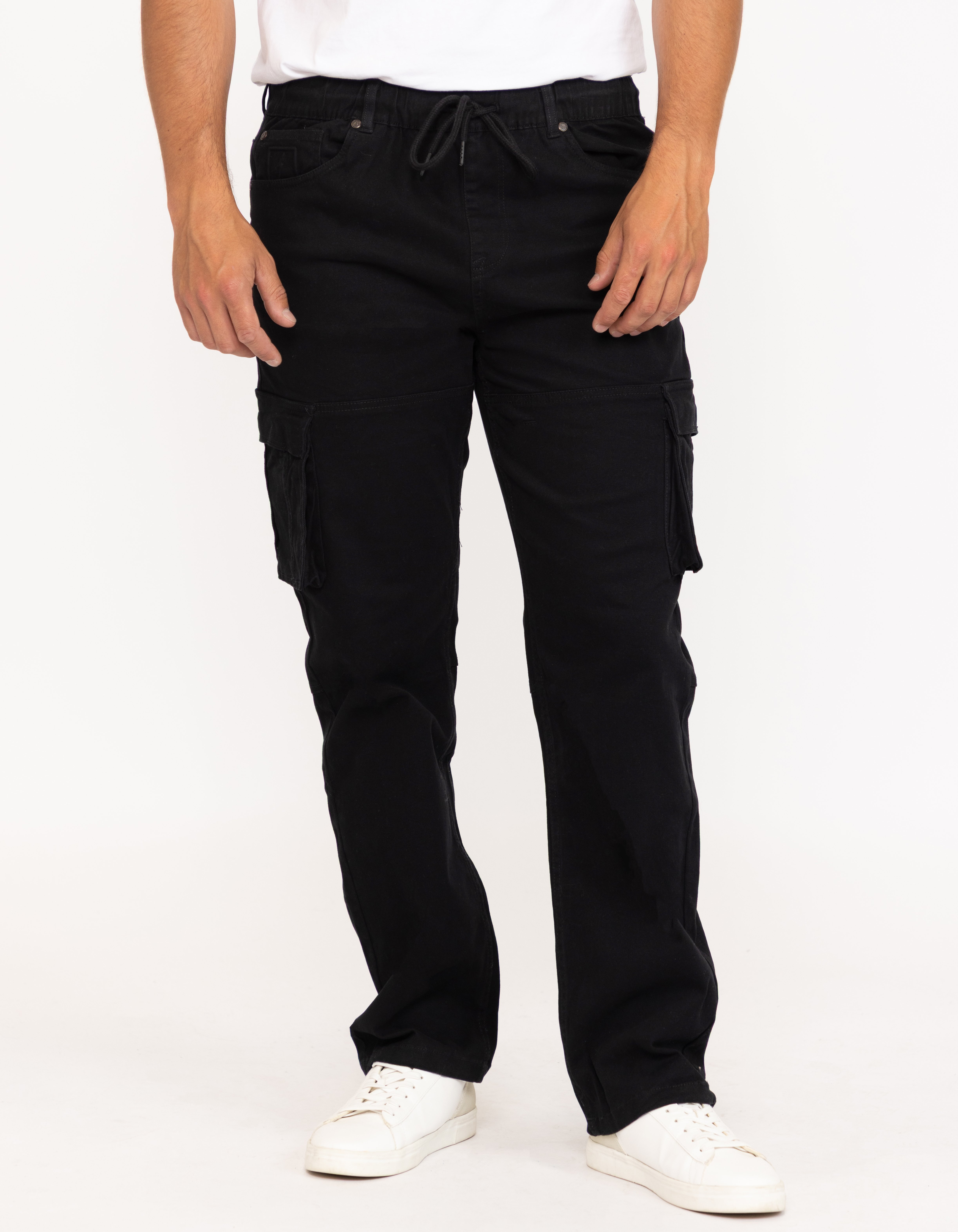 DNM WORKS Men's Black Cargo Sneaker Pant