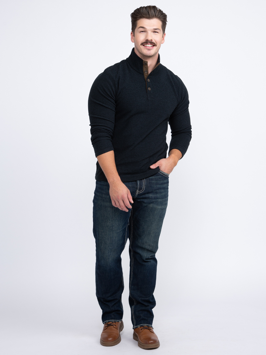 Men's Button Henley