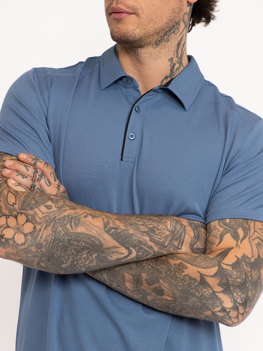 Men's Active Textured Polo Tee