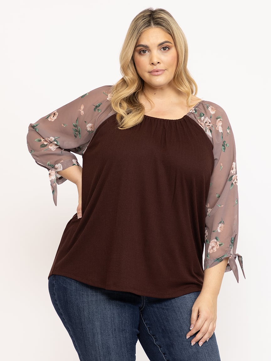 Women's Floral Sleeve Top