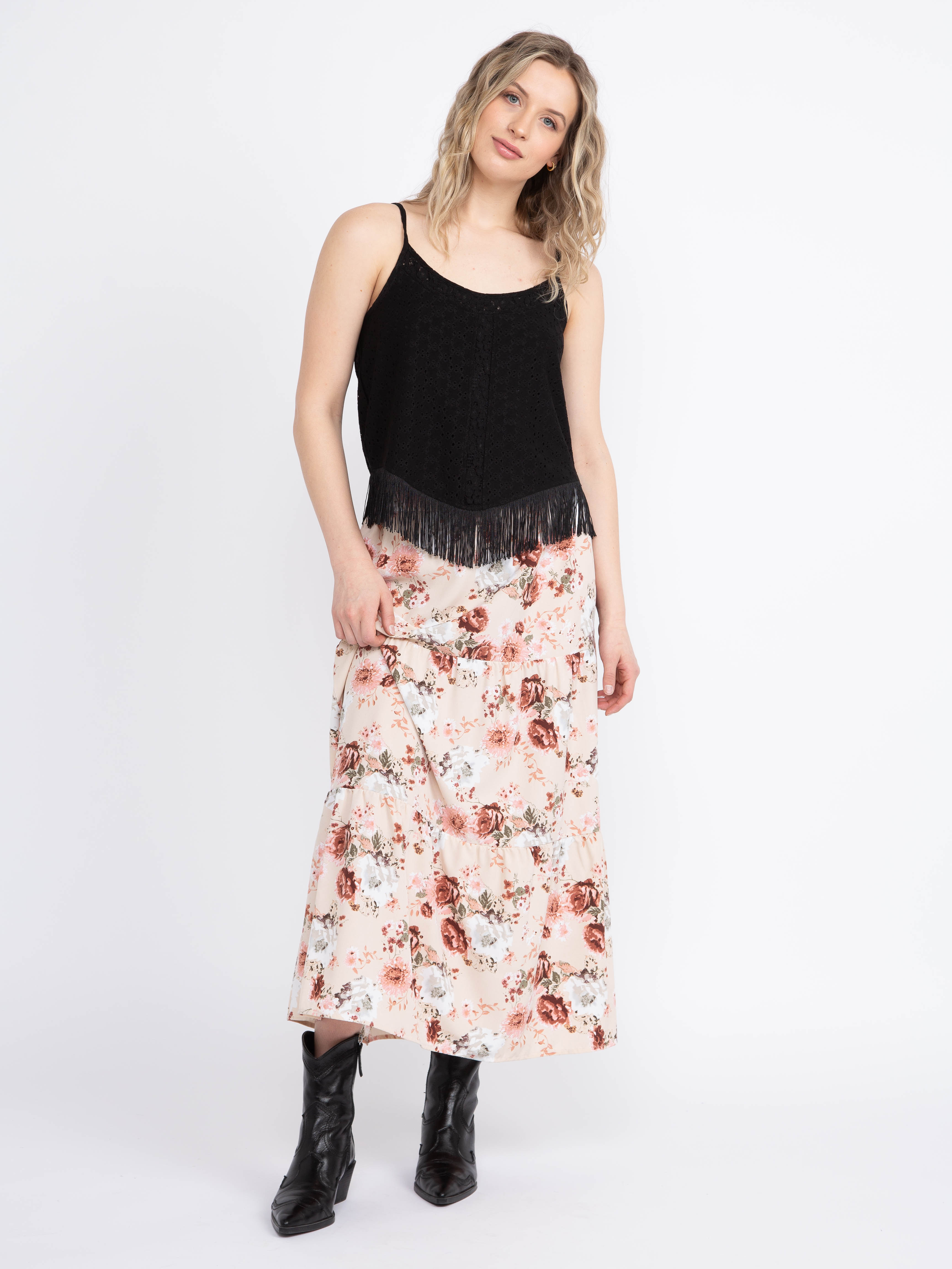 Women's Fringe Hem Tank Top Warehouse One