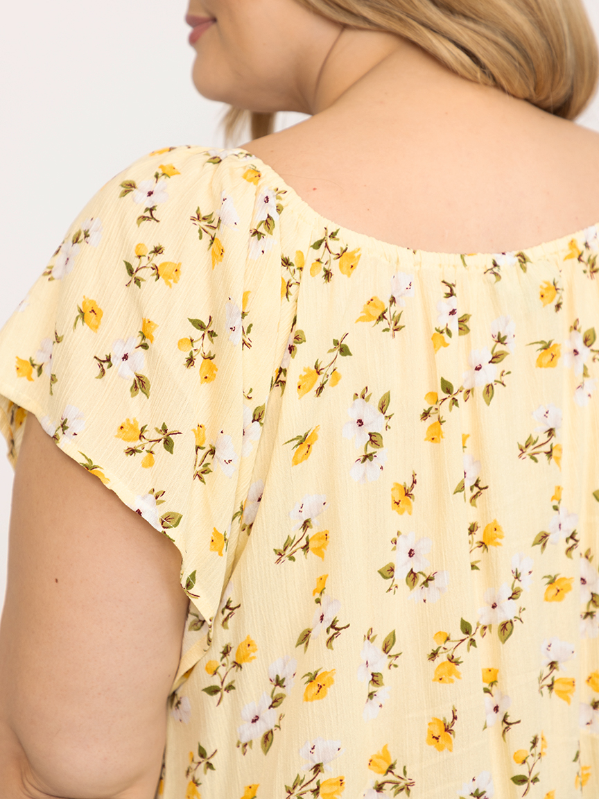 Women's Floral Peasant Top