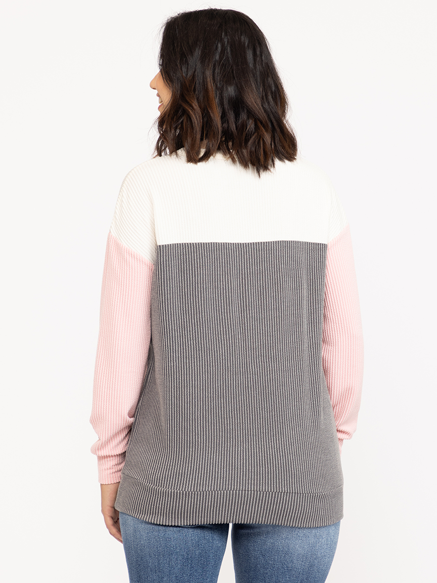 Women's Colour Block Rib Top