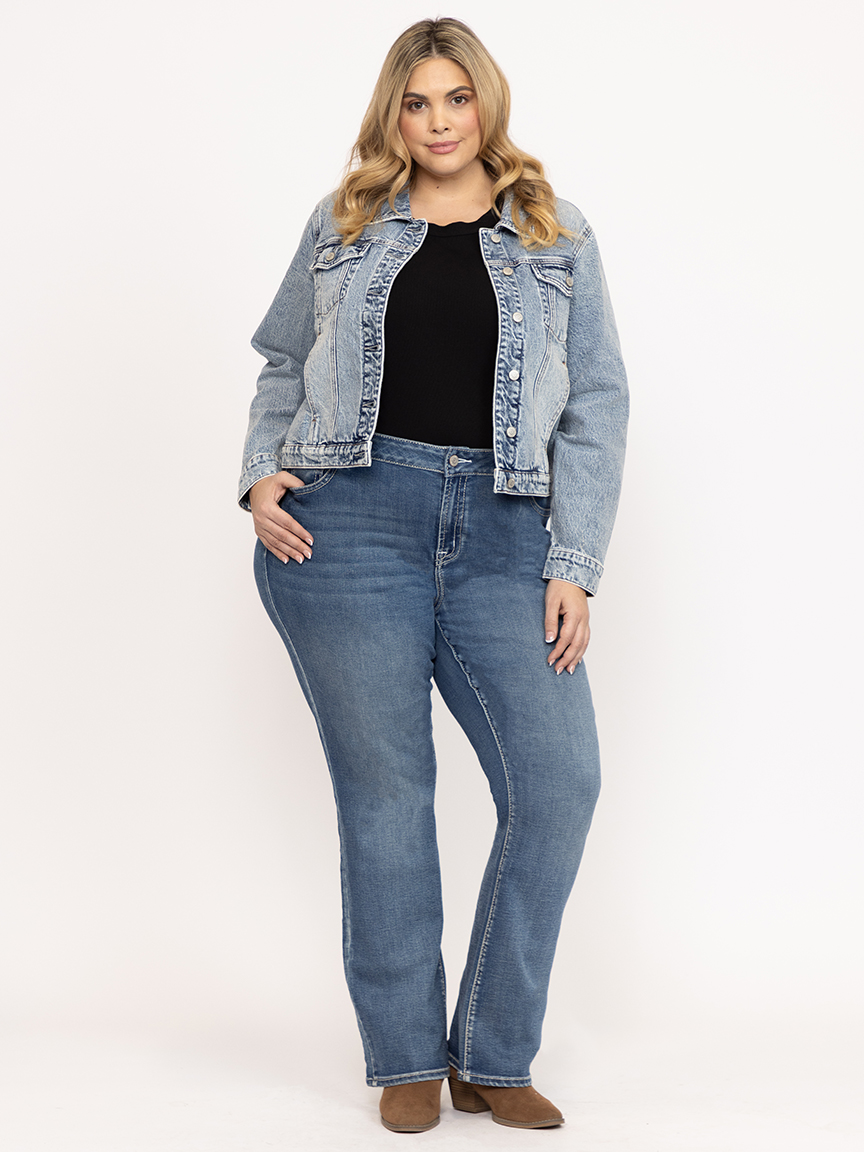 Women's Plus Medium Wash Baby Boot Jeans