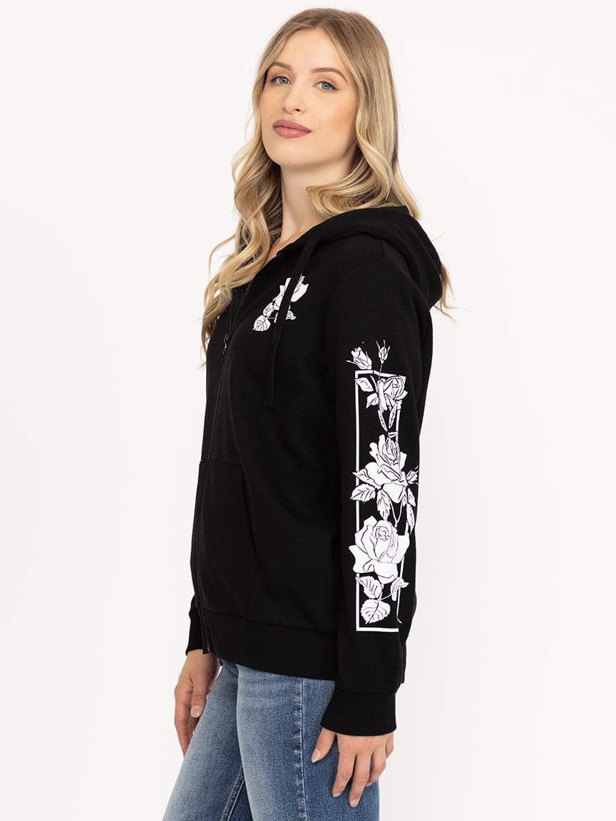 Women's Rose Zip Hoodie